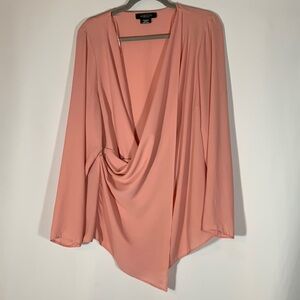 Michel Studio Pink Long Sleeved Blouse Top